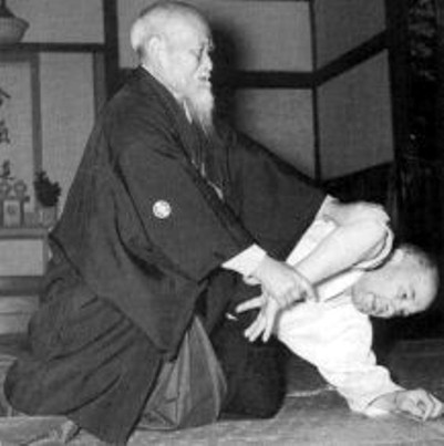 Maïtre Ueshiba et André Nocquet